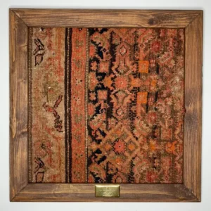 تابلو فرش ترکمن قدمت 80 ساله (ابعاد 40×40)