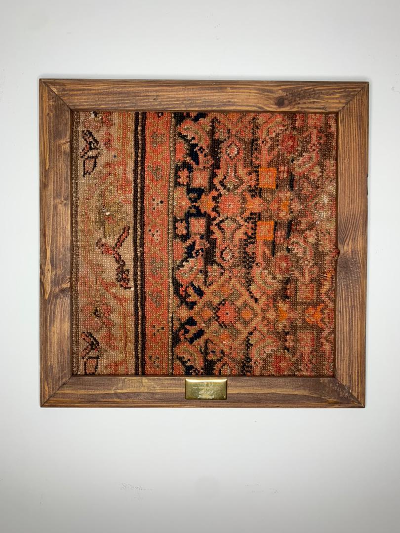 تابلو فرش ترکمن قدمت 80 ساله (ابعاد 40×40)