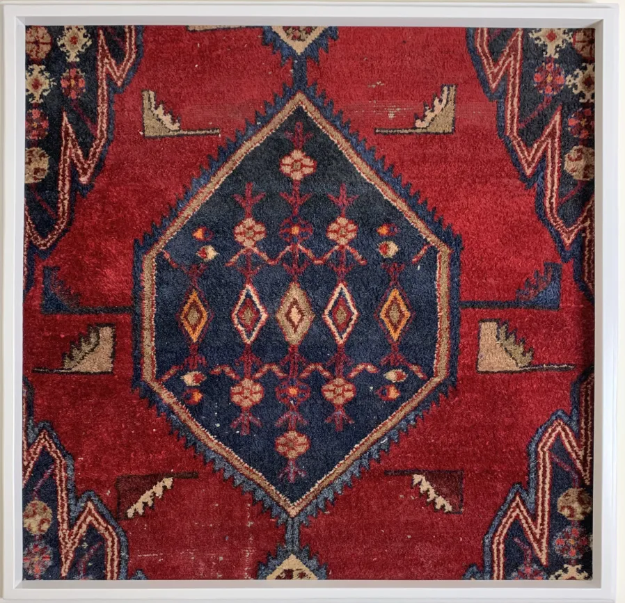 تابلو فرش بختیاری قدمت ۶۰ ساله (ابعاد 90×90)